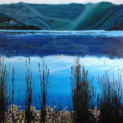 lago  lake  painting  achille chiarello saatchi art
