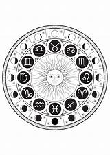 Signe Astrologique Astrological Mandalas Imprimer Astrology Louise Singe Composed Zodiaque Signes sketch template