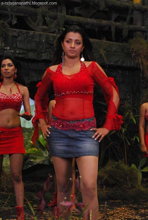 South Actress Hot Pics Trisha Sexy Dance Show In Red Dress