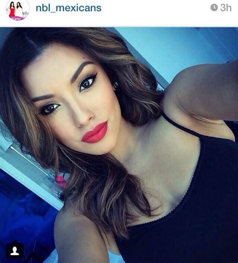 love her make up latina make up red lips hair beauty hair makeup