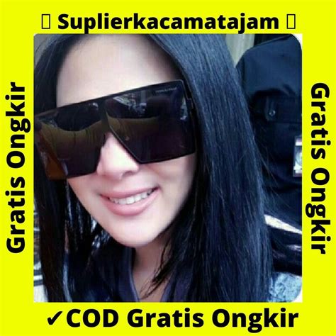[ Cod ] Kacamata Wanita Pria Ysl Syahrini Hitam Shopee Indonesia