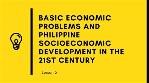 solution basic economic problems  philippine socioeconomic