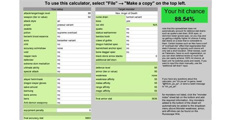 hit chance calculator  runescape