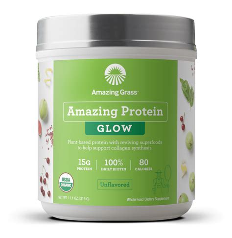 amazing grass organic vegan collagen support protein powder unflavored