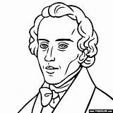 Chopin Coloring Frederic Clipart Pages Historical Book Figures Gif Famous Composers Thecolor Color People Printable Clipground Figure sketch template