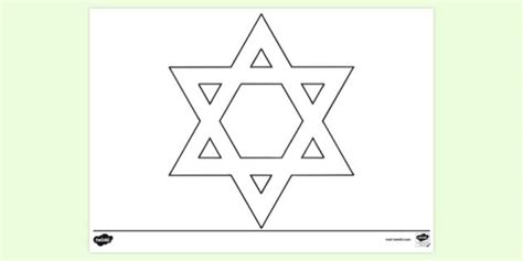 star  david colouring sheet primary resources