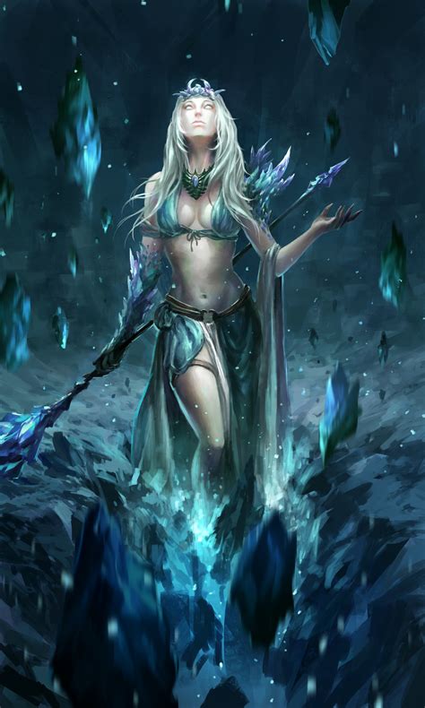 wallpaper illustration fantasy art anime mythology ice queen