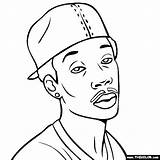 Wiz Khalifa Tupac Rapper Thecolor Shakur Pencil sketch template