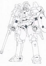 Gundam Lineart Tallgeese sketch template