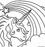 Coloring Pages Unicorn Teenagers Rainbow Printable sketch template