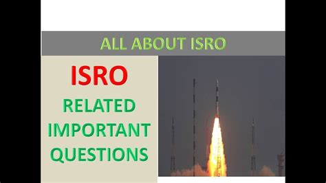 isro isro related important questions youtube