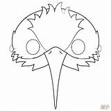 Usignolo Dibujo Kolorowanki Koliber Maska Ptaki Hummingbird Maschera sketch template