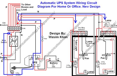 house wiring diagram  connection   inverter wiring electrickiki