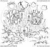 Coloring Winding Castle Path Outline Clipart Illustration Leading Royalty Rf Bannykh Alex Drawing Getdrawings sketch template