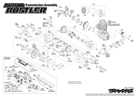 nitro rustler  transmission assembly traxxas