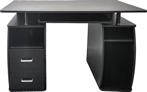 bureau computertafel praktisch veel opbergruimte  lades en vakken  cm breed zwart