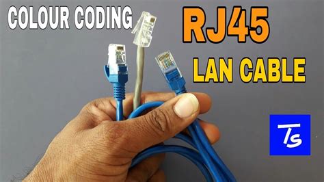 rj color coding connector cat straight cable patch cord lan cable color code making