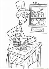 Ratatouille Cooking Coloring Pages Linguini Color Printable Cartoons sketch template
