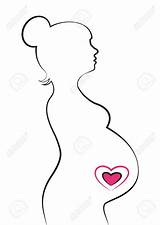 Embarazada Mujer Silueta Embarazo Pregnant Bebé Babyshower Maternidad sketch template