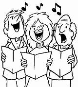 Coro Singing Choir Singers Dibujo Pinto Nasce sketch template