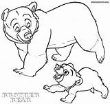 Bear Brother Pages Coloring Colorings sketch template