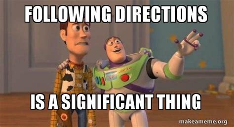 directions   significant  buzz  woody toy story