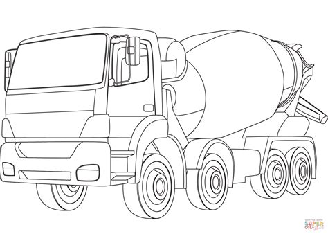 cement truck coloring page  printable coloring pages truck