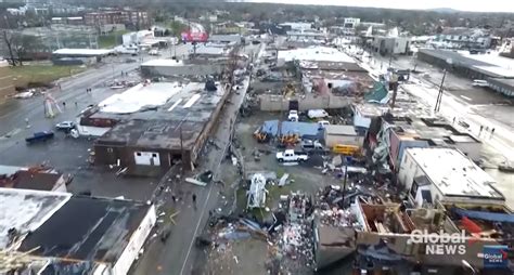drone footage nashville tornado kills  people  leaves  homes  power supply
