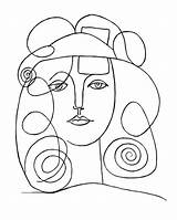 Picasso Drawing Print Face Visit sketch template