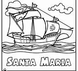 Columbus Santa Christopher Pinta Maria Coloring Pages Nina Ships Printable Getdrawings Getcolorings Printables Drawing Colorings sketch template