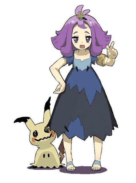 Mimikyu And Acerola Ghost Pokemon Pokemon Pokemon Sun