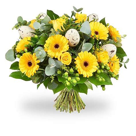 paasboeket met eitjes verkrijgbaar bij boekettennl sunflower decor wedding centerpieces