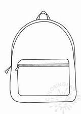 Backpack sketch template