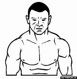 Coloring Mma Fighter Thiago Alves Pages Famous Ufc Fighters Martial Mixed Arts sketch template