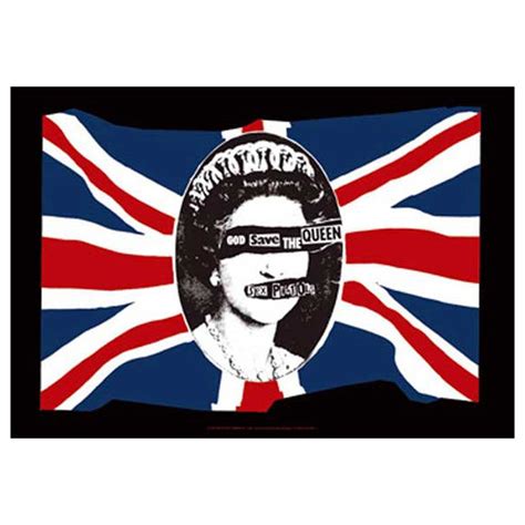 sex pistols god save the queen tapestry cloth poster flag wall banner