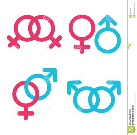 sexual orientation icons in trendy flat style stock illustration