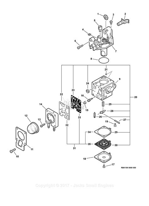 echo pb ln sn p p parts diagram  carburetor rb