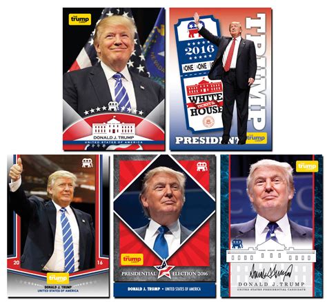 donald trump trading card set 1 5 2016 presidential candidate maga