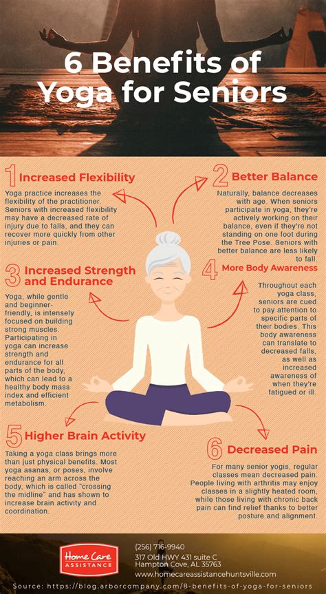 6 benefits of yoga for seniors [infographic]