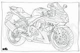 Motorcycle Gsxr1000 sketch template