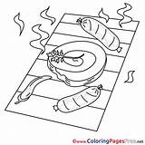 Coloring Pages Grill Food Sheet Title Sheets sketch template