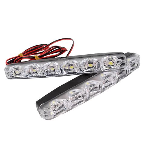 buy  pair drl led car daytime running lights  leds dc  auto fog light
