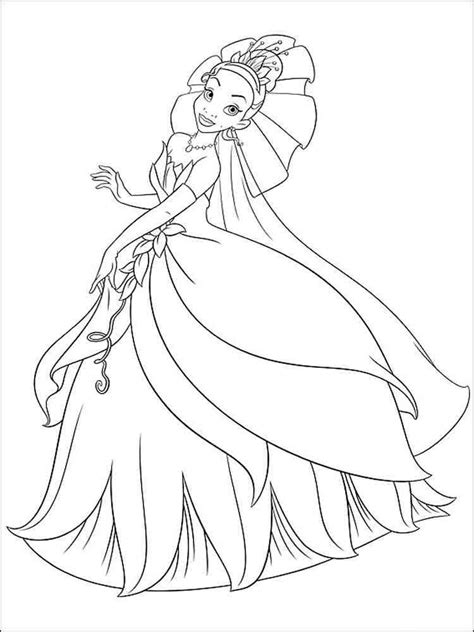 princess tiana coloring pages