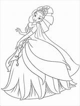 Tiana Coloring Pages Princess Printable sketch template