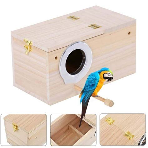 spring park parakeet nesting box bird house wood breeding box parrots mating box walmartcom