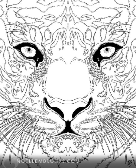 coloring page tiger noelle  brooks