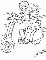 Coloring Pages Vespa Choose Board Kids sketch template