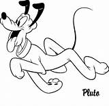 Pluto Running Coloring Eagerly sketch template