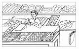 Panaderia Comercios Panaderias Panadería Fichas Tiendas Infantil sketch template