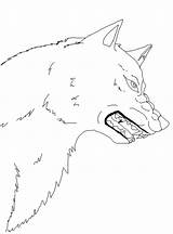 Snarling Lineart sketch template